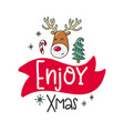 christmas poster vector image