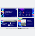 creative presentation templates with editable vector image vector image