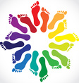 footprints vector image vector image