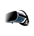 isolated vr headset logotype on white background vector image