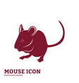 mouse design silhouette vector image