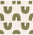 seamless pattern with black and yellow rainbows vector image