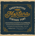 a vintage script font vector image vector image