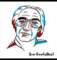 jean baudrillard portrait vector image