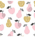 seamless pattern with apples and pears vector image vector image