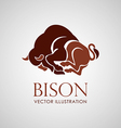 bison icon isolat vector image