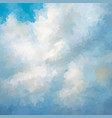 hand painted abstract clouds background vector image