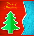 merry christmas paper poster vector image