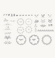 set sign and elements for food and drink vector image vector image