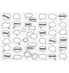 Set of speech bubbles blank template i Royalty Free Vector