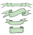 ribbon banners set light grey collection of hand vector image