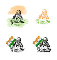 set of gandhi jayanti 2nd october design vector image