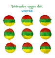 watercolor reggae style dots vector image