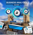 business analytics infograph template vector image