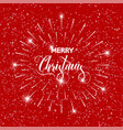 christmas greeting card merry lettering vector image vector image