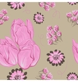 tulips seamless flowers pattern vector image vector image