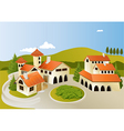 cartoon old town vector image