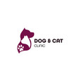 dog cat logo vector image