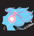 listening to the music vector image vector image
