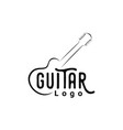 simple guitar instrument logo design inspiration vector image vector image