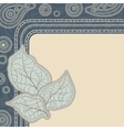 design of decorative leaves vintage background vector image
