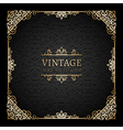gold square frame vector image vector image