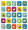 spa color icons with long shadow vector image vector image
