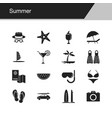 summer icons design for presentation graphic vector image vector image