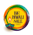 big diwali sale festival banner with offer details vector image vector image