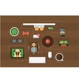 hipster desk header vector image vector image