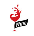 wine logo vector image