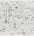abstract seamless pattern with sketches and notes vector image