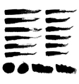 black brush strokes vector image
