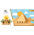 flat egypt travel colorful template vector image vector image