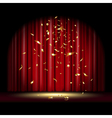 scene with falling confetti vector image vector image