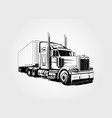 semi truck lorry freight transportation vector image