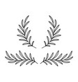 black olive branches wreaths with leaves vector image vector image