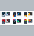 brochure design rectangular template colourful vector image