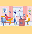 man at appointment with traumatologist or surgeon vector image vector image