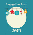 happy new year card vector image