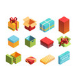 colorful packages isometric 3d vector image vector image