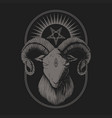satanic goat vector image vector image
