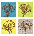 set of floral banners vector image vector image