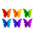colored paper butterflies vector image vector image