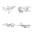 isolated object of plane and transport icon vector image