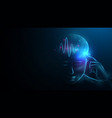 male anatomy power human brain human face vector image vector image