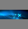 neon glowing techno lines hi-tech futuristic vector image