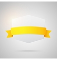 paper badge with yellow golden ribbon vector image