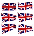 set of british flags vector image