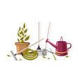 set autumn gardening tools vector image vector image